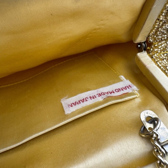 Two Vintage Seed Bead Gold And Silver Small Purse - Clutch Bags Handmade - Picture 9 of 11